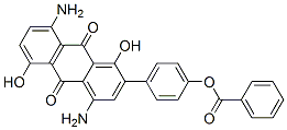p-[4,8-diamino-1,5-dihydroxy-9,10-dihydro-9,10-dioxo-2-anthryl]phenyl benzoate 结构式