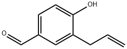 3-アリル-4-ヒドロキシベンズアルデヒド 化学構造式