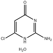 4(1H)-Pyrimidinone, 2-amino-6-chloro-, monohydrate (9CI) Struktur