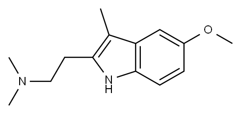 5-Methoxy-N,N,3-trimethyl-1H-indole-2-ethanamine 结构式