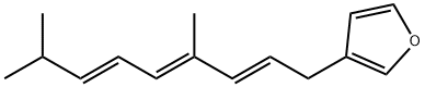 3-[(2E,4E,6E)-4,8-Dimethyl-2,4,6-nonatrienyl]furan Struktur