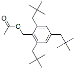 2,4,6-トリス(2,2-ジメチルプロピル)ベンゼンメタノールアセタート 化学構造式