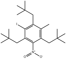 1,3,5-トリス(2,2-ジメチルプロピル)-2-ヨード-4-メチル-6-ニトロベンゼン 化学構造式