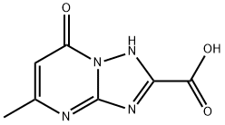 5-甲基-7-氧代-3,7-二氢-[1,2,4]三唑并[1,5-A]嘧啶-2-羧酸, 41081-79-2, 结构式