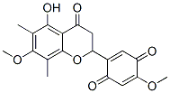 (-)-2-(3,4-Dihydro-5-hydroxy-7-methoxy-6,8-dimethyl-4-oxo-2H-1-benzopyran-2-yl)-5-methoxy-2,5-cyclohexadiene-1,4-dione Structure