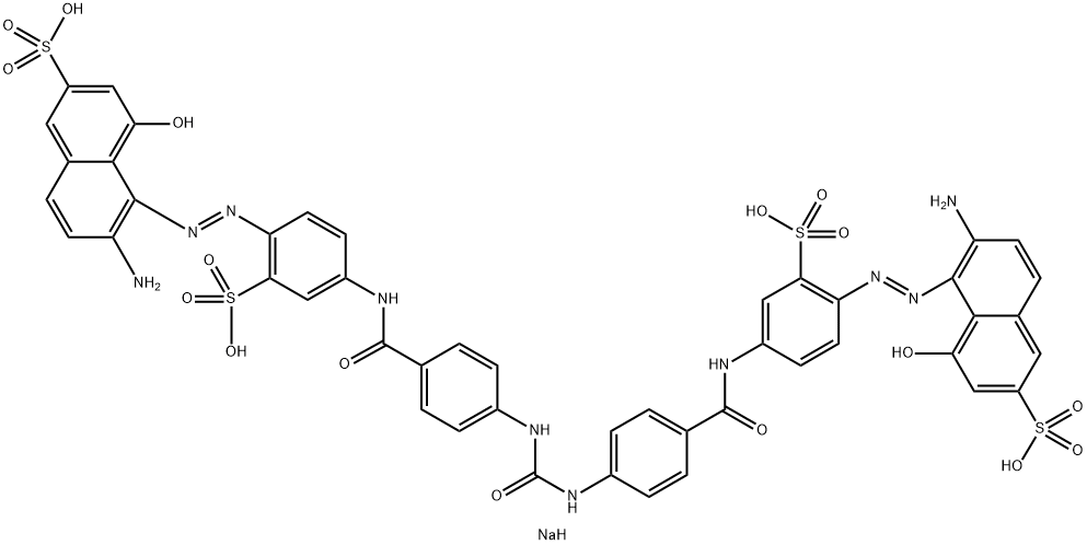 tetrasodium 5,5'-[carbonylbis[imino-4,1-phenylenecarbonylimino(2-sulphonato-4,1-phenylene)azo]]bis[6-amino-4-hydroxynaphthalene-2-sulphonate] Structure