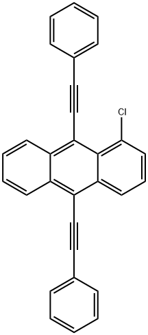 1-氯-9,10-二苯乙炔基蒽,41105-35-5,结构式