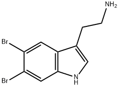 5,6-ジブロモ-1H-インドール-3-エタンアミン 化学構造式