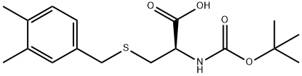 N-(叔丁氧基羰基)-S-(3,4-二甲基苄基)-L-半胱氨酸, 41117-66-2, 结构式