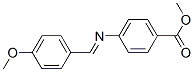 methyl 4-[[(4-methoxyphenyl)methylene-]amino]benzoate  Struktur