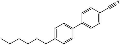 4-(4-ヘキシルフェニル)ベンゾニトリル 化学構造式