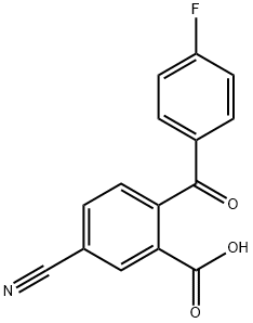 5-Cyano-2-(4-fluorobenzoyl)benzoic Acid Structure