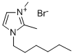 臭化1-ヘキシル-2,3-ジメチルイミダゾリウム 化学構造式