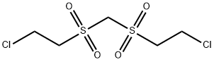 1,1'-[メチレンビス(スルホニル)]ビス(2-クロロエタン) 化学構造式