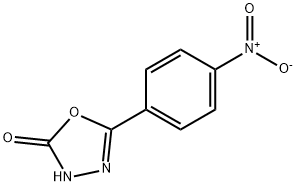5-(4-nitrophenyl)-1,3,4-oxadiazol-2-ol 化学構造式