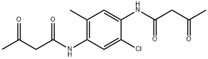 N,N'-(2-Chloro-5-methyl-1,4-phenylene)bis(3-oxobutyramide) Struktur