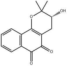 (R)-3,4-Dihydro-3-hydroxy-2,2-dimethyl-2H-naphtho[1,2-b]pyran-5,6-dione Struktur