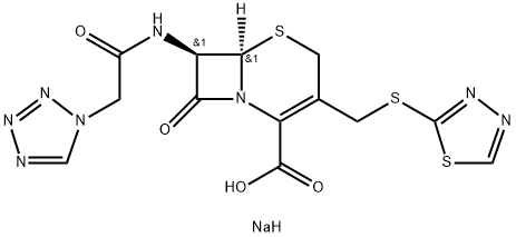 头孢替唑钠, 41136-22-5, 结构式