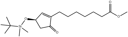 METHYL (R)-(+)-3-(TERT-BUTYLDIMETHYLSILYLOXY)-5-OXO-1-CYCLOPENTENE-1-HEPTANOATE Structure