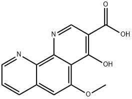 4-Hydroxy-5-methoxy-1,10-phenanthroline-3-carboxylic acid 结构式