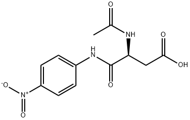 N-乙酰基-DL-天冬氨酸1-对硝基苯胺, 41149-01-3, 结构式