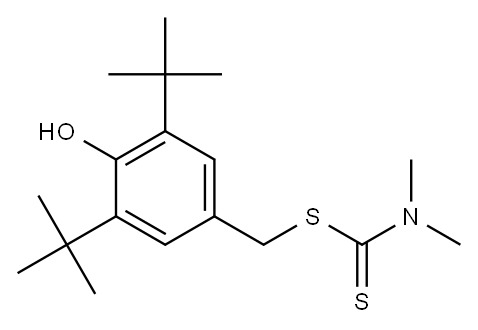 3,5-Di-t-butyl-4-hydroxybenzyl N,N-dimethyldithiocarbamate Structure