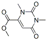 1,3-Dimethyl-2,4-dioxo-1,2,3,4-tetrahydropyrimidine-6-carboxylic acid methyl ester Struktur