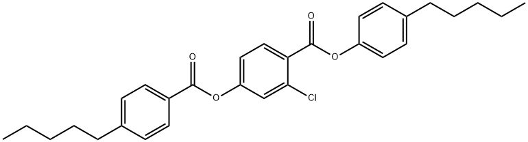 4-PENTYLPHENYL 2-CHLORO-4-(4-PENTYLBENZOYLOXY)BENZOATE Structure