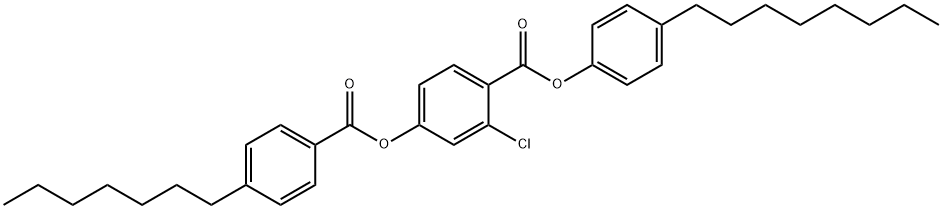 4-OCTYLPHENYL 2-CHLORO-4-(4-HEPTYLBENZOYL-OXY)BENZOATE Structure