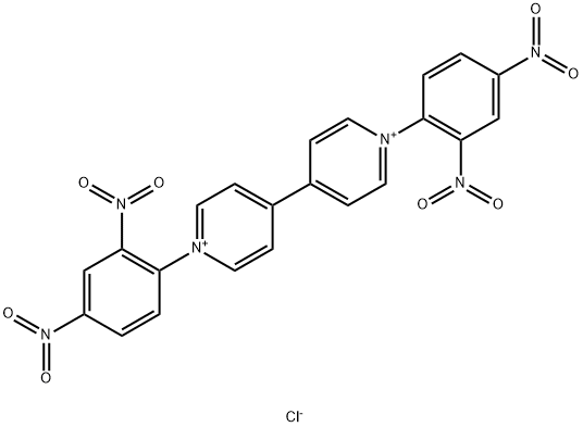 1,1'-ビス(2,4-ジニトロフェニル)-4,4'-ビピリジニウムジクロリド 化学構造式