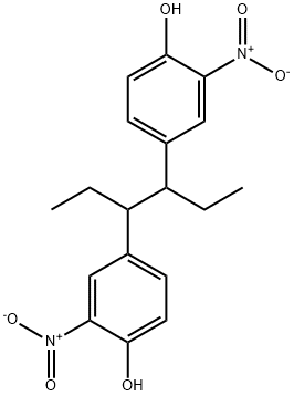 4,4'-(1,2-Diethyl-1,2-ethanediyl)bis(2-nitrophenol) Structure