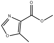 5-メチルオキサゾール-4-カルボン酸メチル 化学構造式