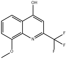 8-メトキシ-2-(トリフルオロメチル)-4-キノリノール 化学構造式