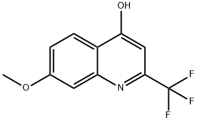 7-METHOXY-2-(TRIFLUOROMETHYL)QUINOLIN-4-OL 结构式