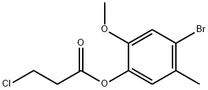 3-Chloropropionic acid 4-bromo-2-methoxy-5-methylphenyl ester,41194-86-9,结构式