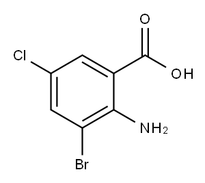 2-氨基-3-溴-5-氯苯甲酸, 41198-02-1, 结构式