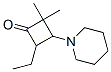 Cyclobutanone, 4-ethyl-2,2-dimethyl-3-(1-piperidinyl)- (9CI) Structure