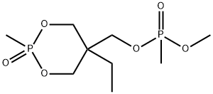 甲基膦酸 (5-乙基-2-甲基-2-氧代-1,3,2-二氧磷杂环己-5-基)甲基甲基酯, 41203-81-0, 结构式