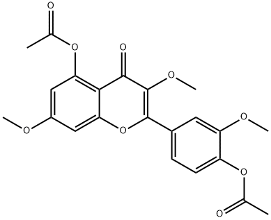 5-(Acetyloxy)-2-[4-(acetyloxy)-3-methoxyphenyl]-3,7-dimethoxy-4H-1-benzopyran-4-one 结构式