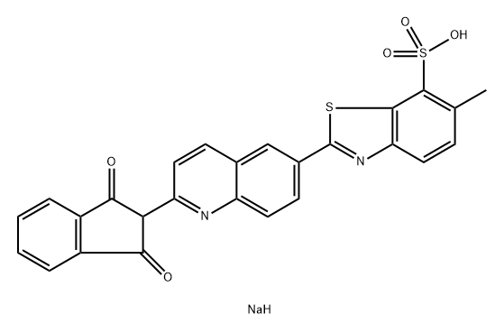 sodium 2-[2-(2,3-dihydro-1,3-dioxo-1H-inden-2-yl)-6-quinolyl]-6-methylbenzothiazole-7-sulphonate 结构式