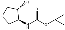 Carbamic acid, [(3S,4R)-tetrahydro-4-hydroxy-3-furanyl]-, 1,1-dimethylethyl Struktur