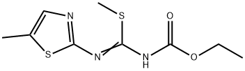 Carbamic  acid,  [[(5-methyl-2-thiazolyl)imino](methylthio)methyl]-,  ethyl  ester  (9CI) 结构式