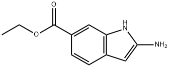 2-氨基-1H-吲哚-6-羧酸乙酯 结构式