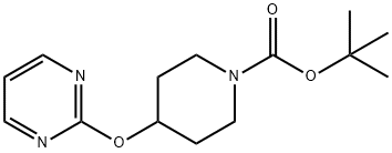 4-(嘧啶-2-基氧基)-哌啶-1-羧酸叔丁酯, 412293-91-5, 结构式