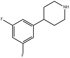 4-(3,5-ジフルオロフェニル)ピペリジン 化学構造式