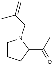 Ethanone, 1-[1-(2-methyl-2-propenyl)-2-pyrrolidinyl]- (9CI) Structure