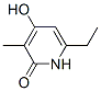 2(1H)-Pyridinone, 6-ethyl-4-hydroxy-3-methyl- (9CI) Struktur