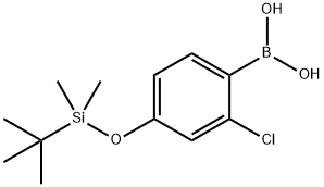 2-CHLORO-4-(((1,1-DIMETHYLETHYL)DIMETHYLSILYL)OXY) PHENYLBORONIC ACID Structure