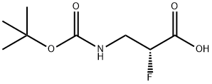 Propanoic acid, 3-[[(1,1-dimethylethoxy)carbonyl]amino]-2-fluoro-, (2R)- (9CI) Structure