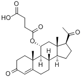 11-ALPHA-HYDROXY-4-PREGNENE-3,20-DIONE 11-HEMISUCCINATE Structure